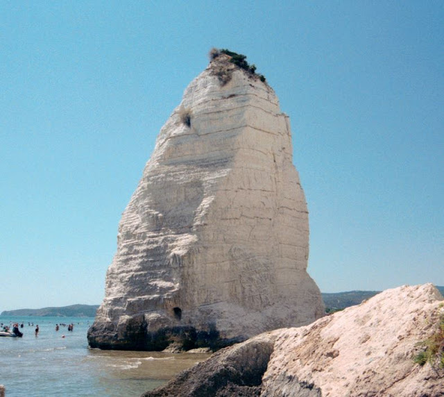 The monolith in the beach of Pizzomunno-Vieste