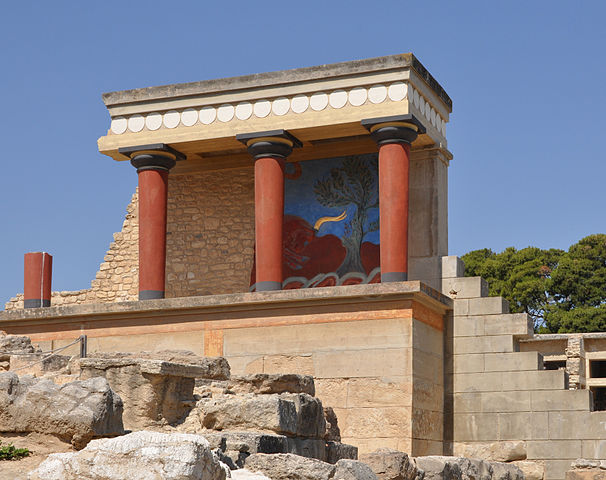 the archaeological sites of Knossos, crete, greece