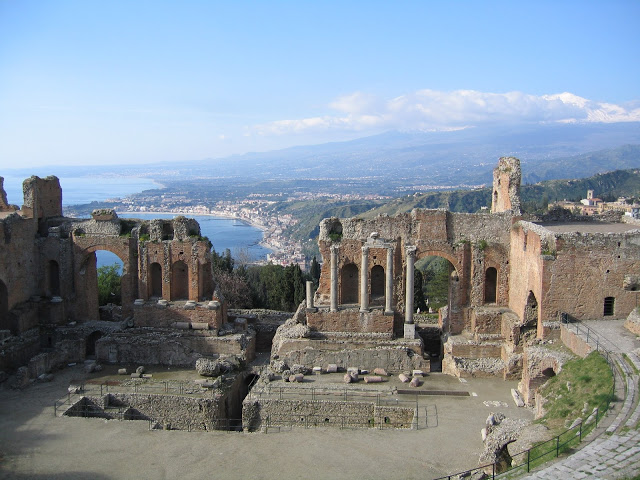 Ancient theatre of Taormina, sicily, italy