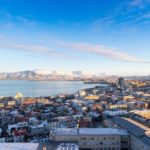 View of Reykjavik from the top of the Hallgrimskirkja Cathedral - Iceland